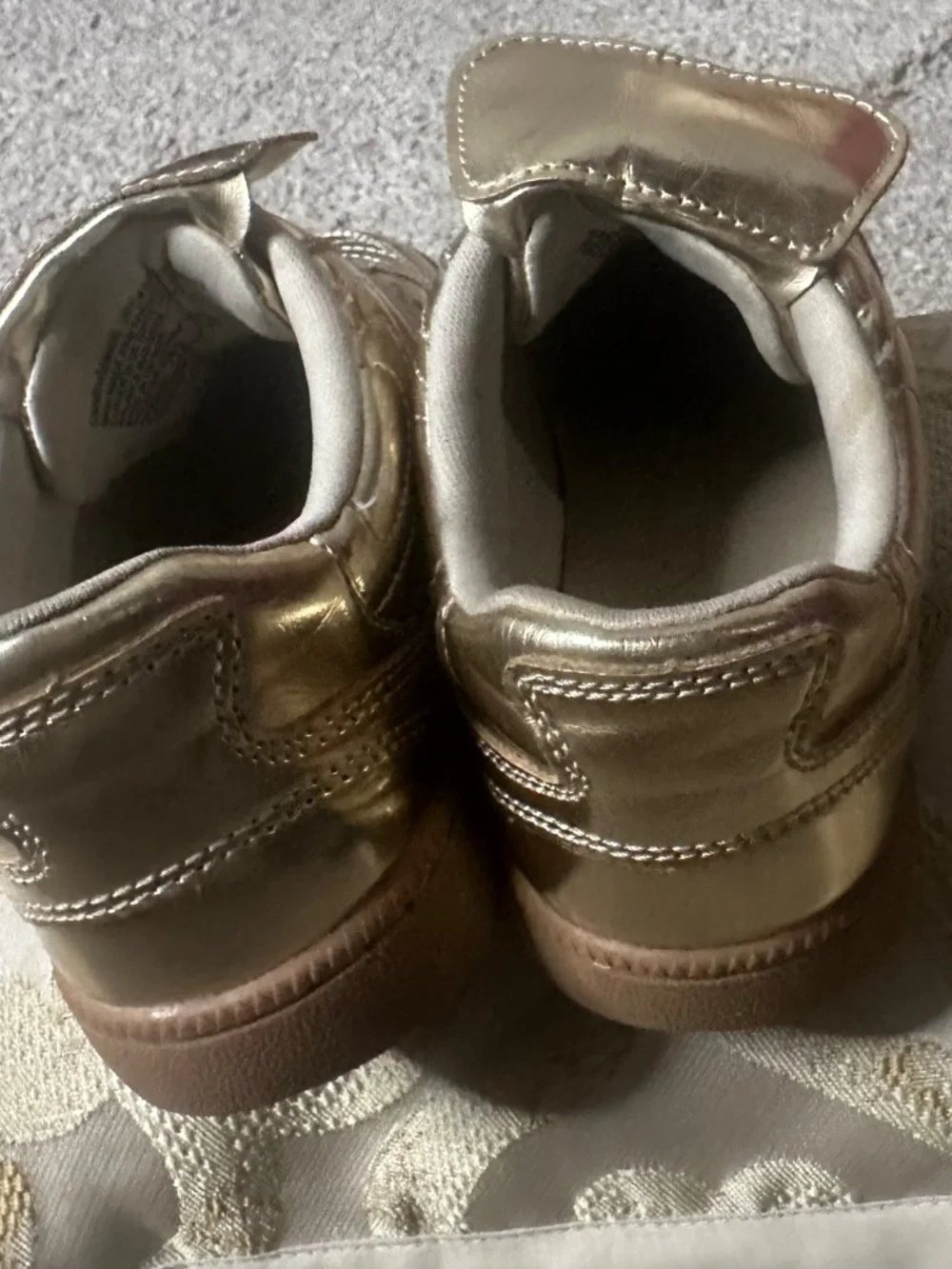 Back to School Special!! Gold Kids Sneakers.